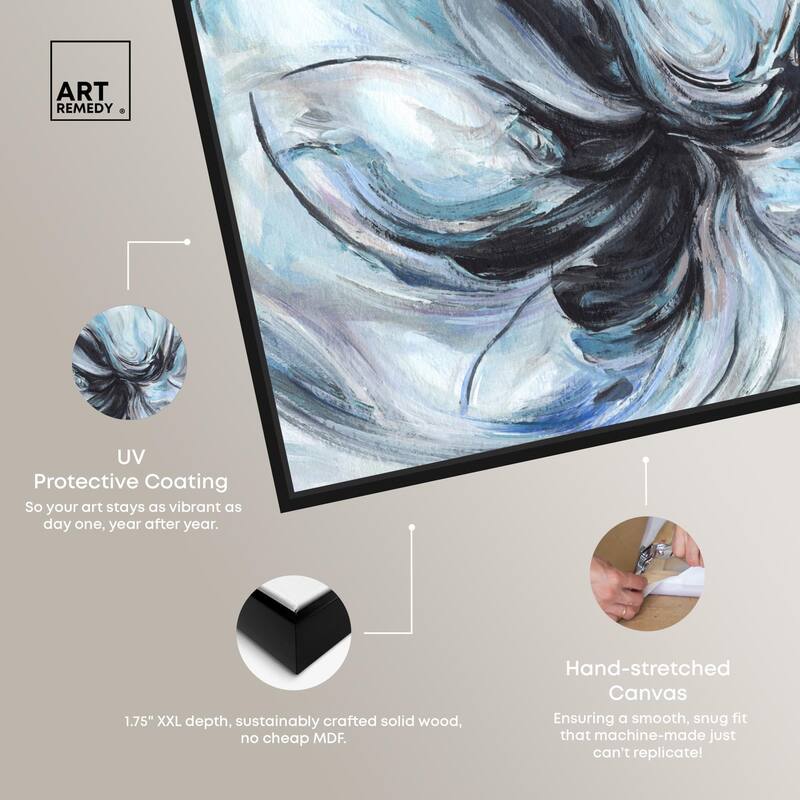 Soft Blues Canvas by Art Remedy