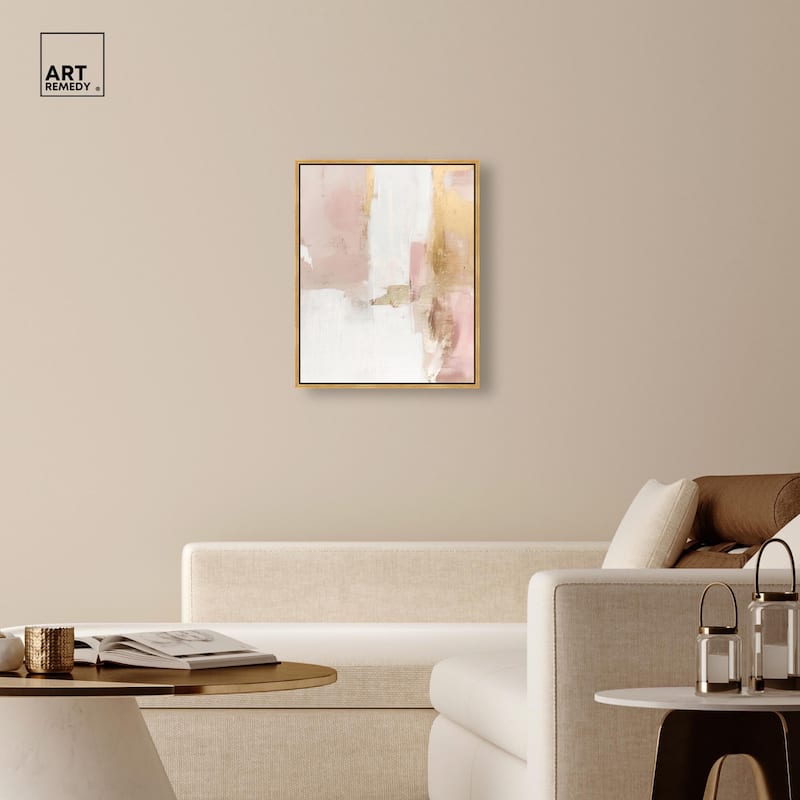 Blush Gold Shimmer I Canvas by Art Remedy