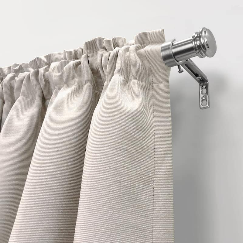 Lumi Home Furnishings Adjustable Single Curtain Rod Brackets 1 in. (3-Piece)
