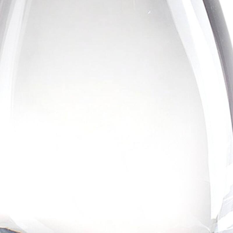 HomeRoots 9" Clear Oval Lead Free Crystal Table Vase