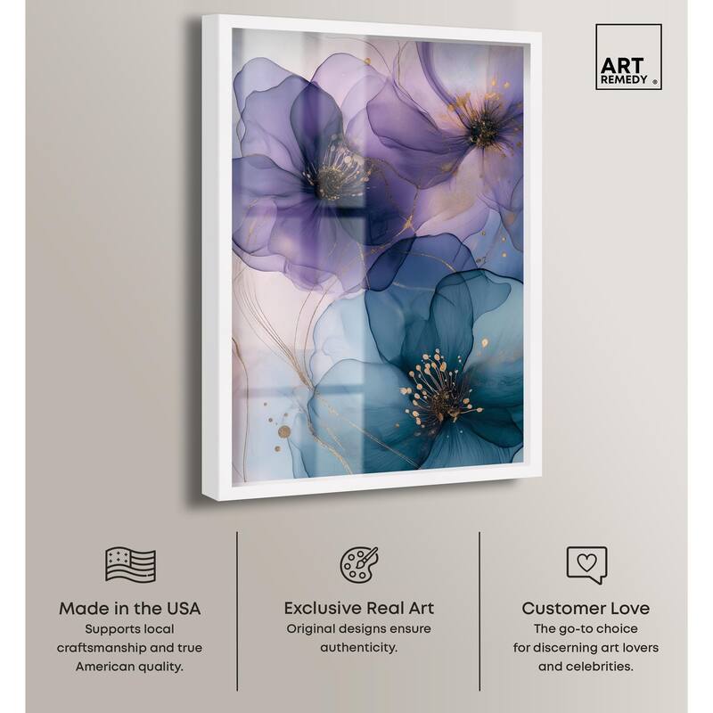 Gilded Cyanescence II Shadowbox by Art Remedy