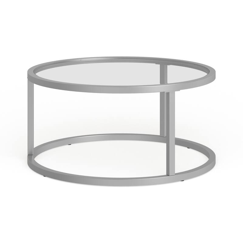 Silver Orchid Stossel Round Metal Coffee Table