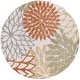 preview thumbnail 42 of 112, Nourison Aloha Floral Modern, Indoor/Outdoor Area Rug 5'3" x Round - Ivory/Multicolor