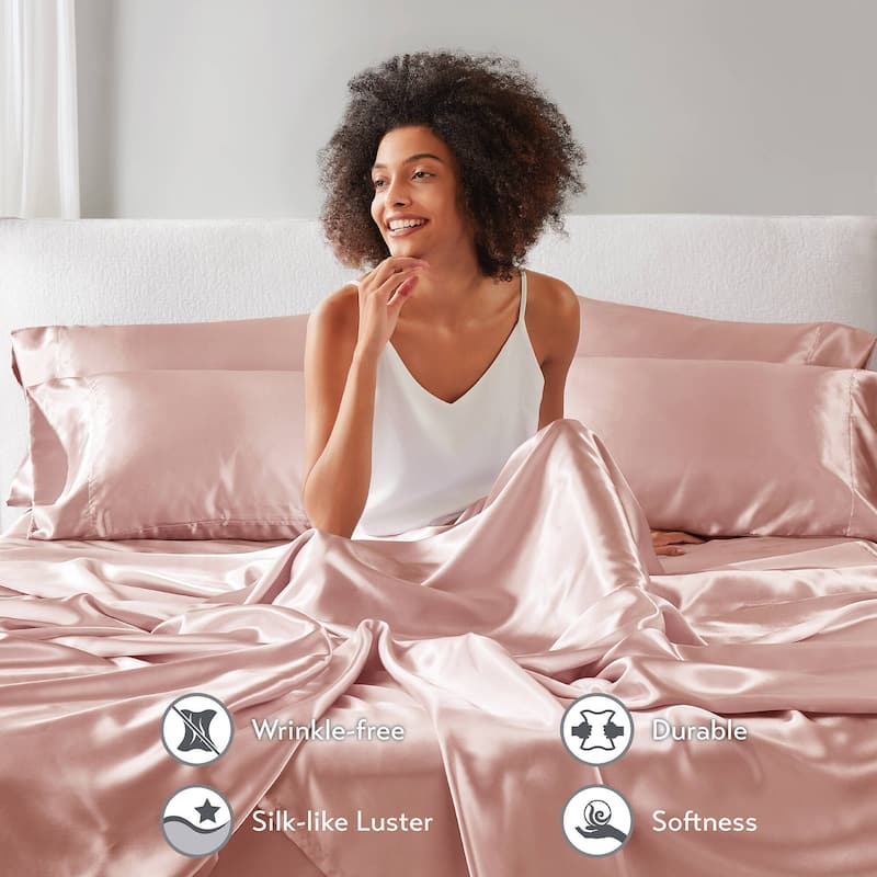 Madison Park Essentials Satin Luxury 6 PC Sheet Set
