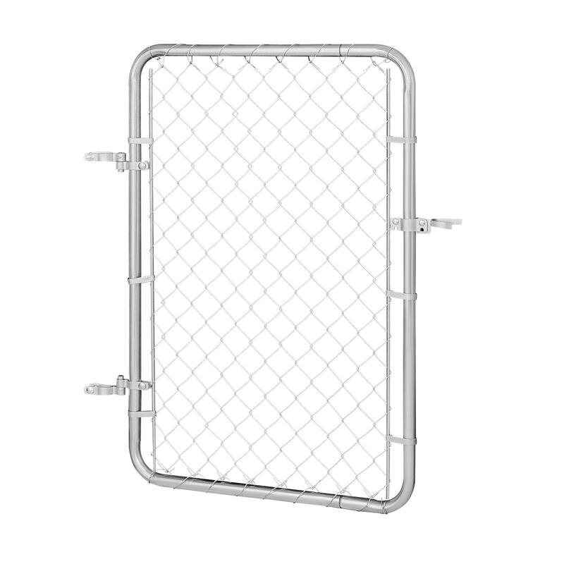 Galvanized Steel Chain Link Gate for Outdoor Yard and Garden - 32x46 inch