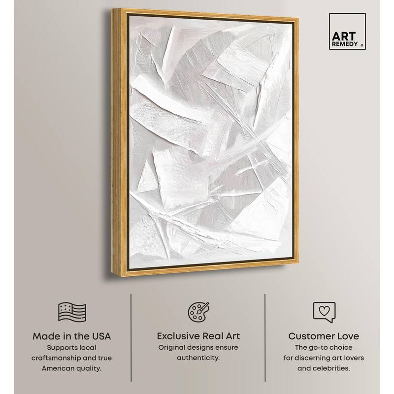 Thick White Texture II Canvas by Art Remedy