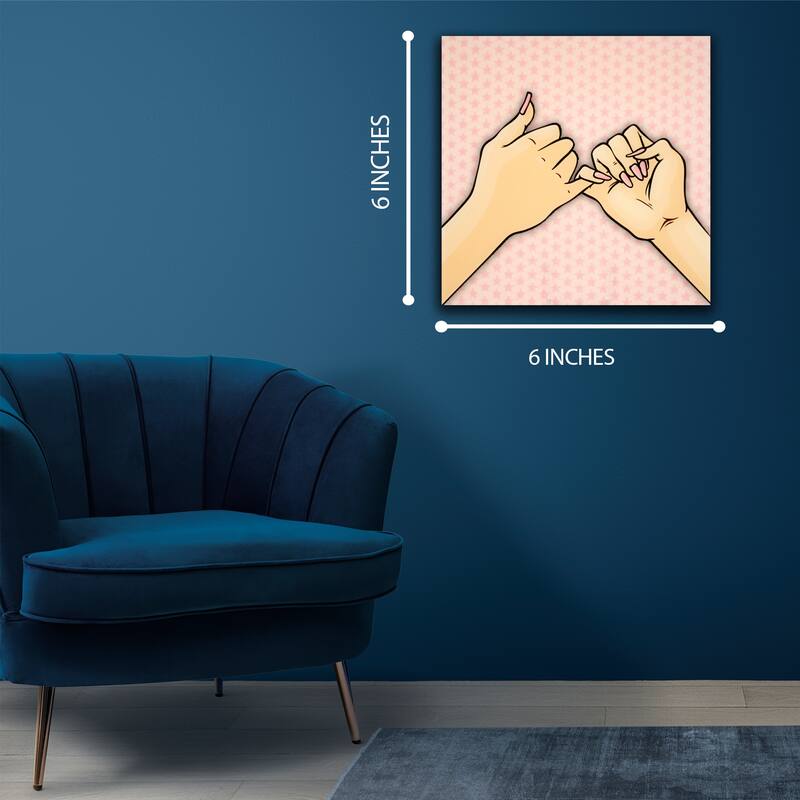 5D Multi-Dimensional Wall Art - Custom Made Pinky Promise Wall Art Print