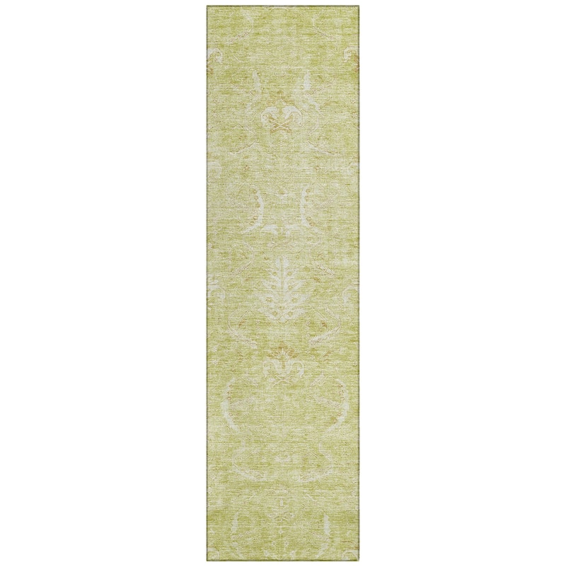 Machine Washable Indoor/ Outdoor Boho Traditional Chantille Rug