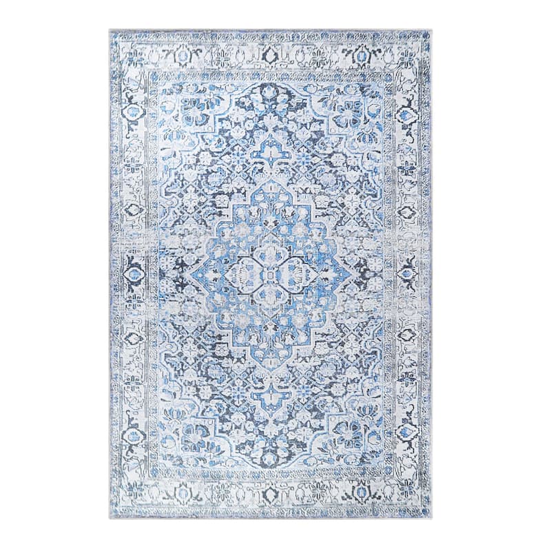 Superior Elodie Bohemian Geometric Floral Medallion Indoor Area Rug