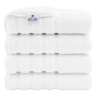 American Soft Linen Turkish Cotton 4-Piece Bath Towel Set