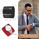 preview thumbnail 9 of 15, Watch Travel Case for Men Crocodile Pattern Leather Watch Roll Travel Case Portable Watch Storage Box Black - 1 Slot