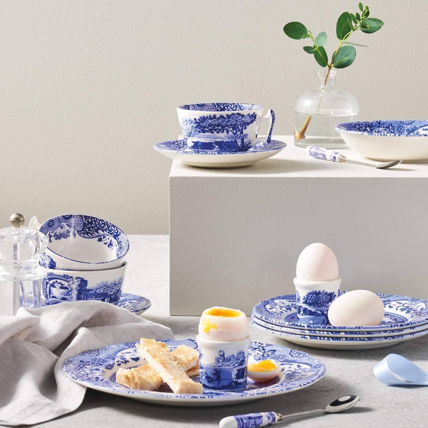 Spode Blue Italian Teacups and Saucers Set of 4 On Sale Bed Bath