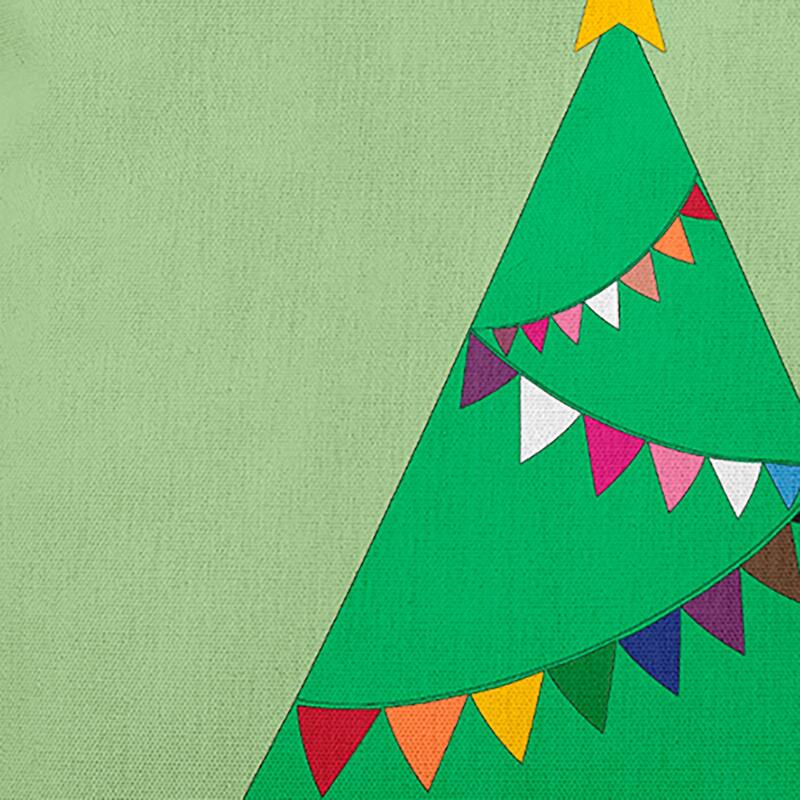 Pride Garland Christmas Tree Indoor/Outdoor Throw Pillow