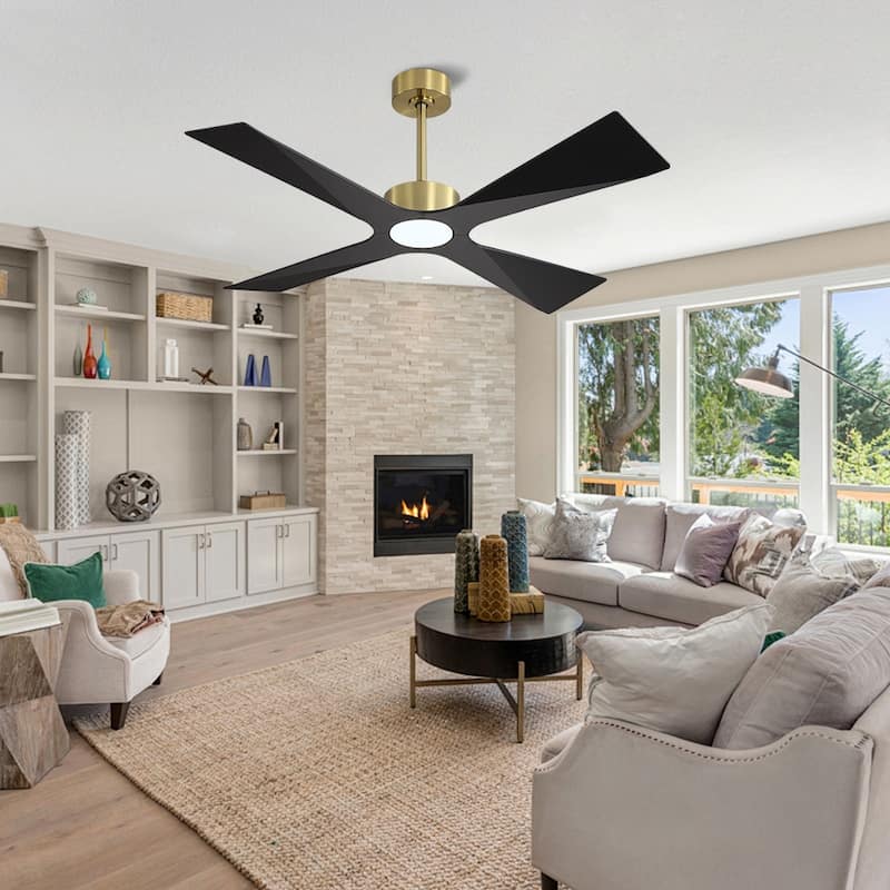 MLiAN 54 In. 4 -ABS Blades Wet Rated Outdoor Ceiling Fan with Remote