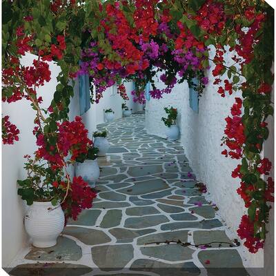 Bougainvillea Path Indoor/Outdoor Art - Multi-color