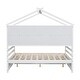 preview thumbnail 91 of 116, Bedroom House Bed with Roof Frame Bedside-shelves and Under Bed Storage Unit