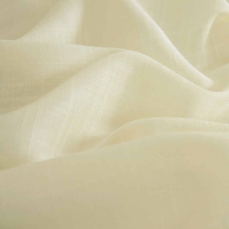 Exclusive Fabrics Summer Solid Linen Blend Rod Pocket Light Filtering Curtains For Bedroom & Living Room Curtains (2 Panels)