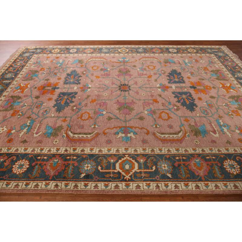 Heriz Serapi Indian Area Rug Handmade Floral Wool Carpet - 8'10" x 11'10"