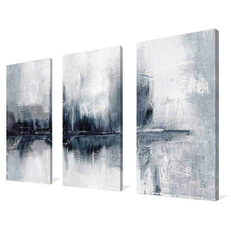 "Indigo Harbor Lights" by Nan 2 3 Piece Set on Canvas