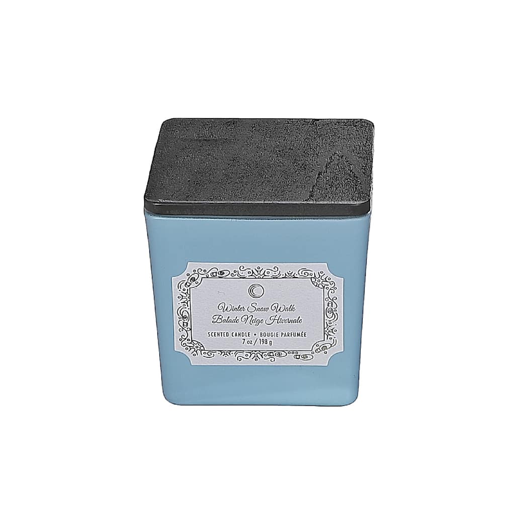 Christmas 7Oz Square Candle Winter Snow Walk - N/A