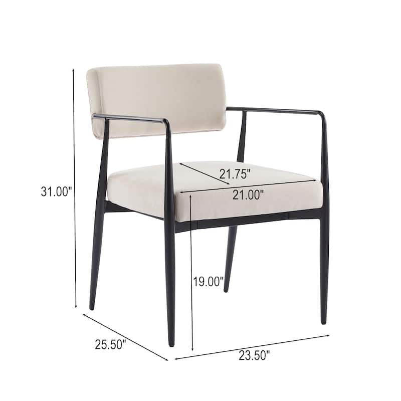Christopher Knight Home - Alice Metal Dining Arm Chair Set of 2