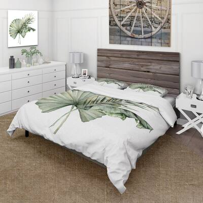 Designart 'Tropical Bouquet With Banana Palm & Coconut Leaves' Traditional Duvet Cover Set