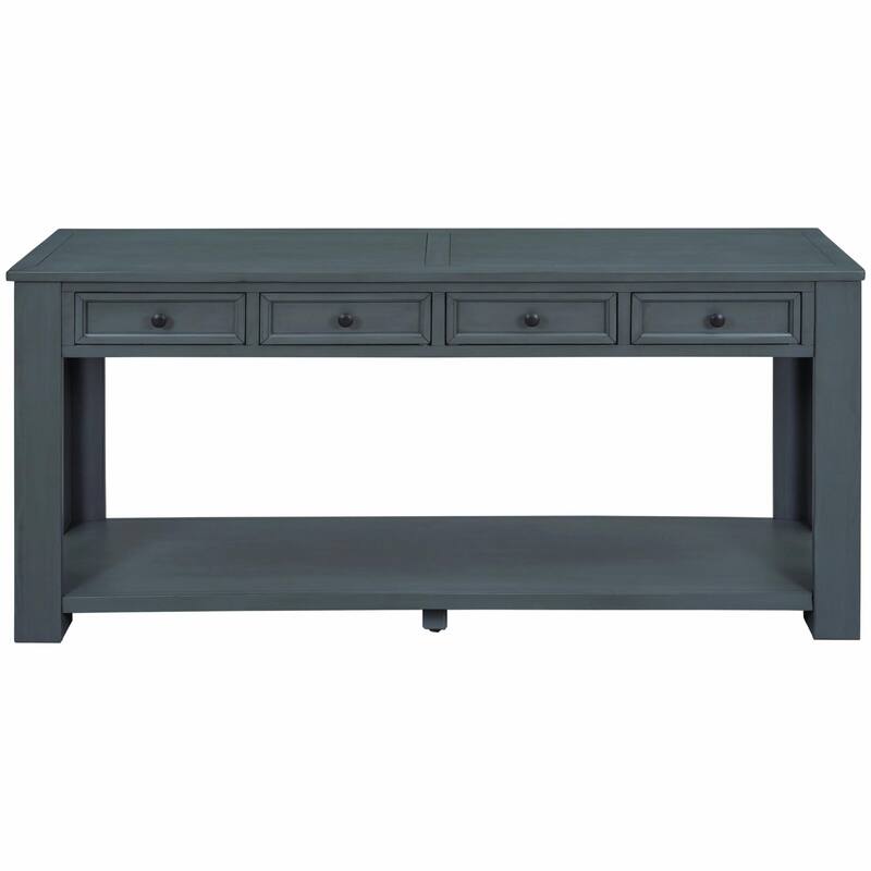 63'' Console Table with Storage Drawers and Bottom Shelf
