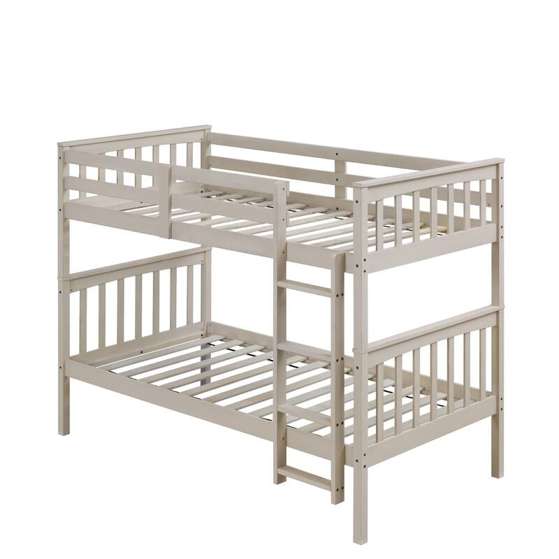 Ames Twin Over Twin Solid Wood Standard Bunk Bed