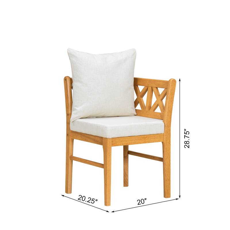 Farmhouse Dining Chairs with Rattan Backrests, Modern Kitchen Corner Chair with Rubber Wood Legs, Wooden Side Chairs, Set of 2
