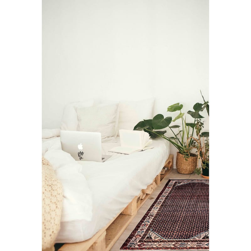 ECARPETGALLERY Hand-knotted Andelz Navy Wool Rug - 3'1 x 6'6