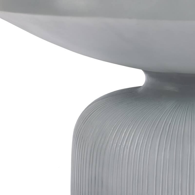 Light Grey MgO Indoor and Outdoor Round Coffee Table