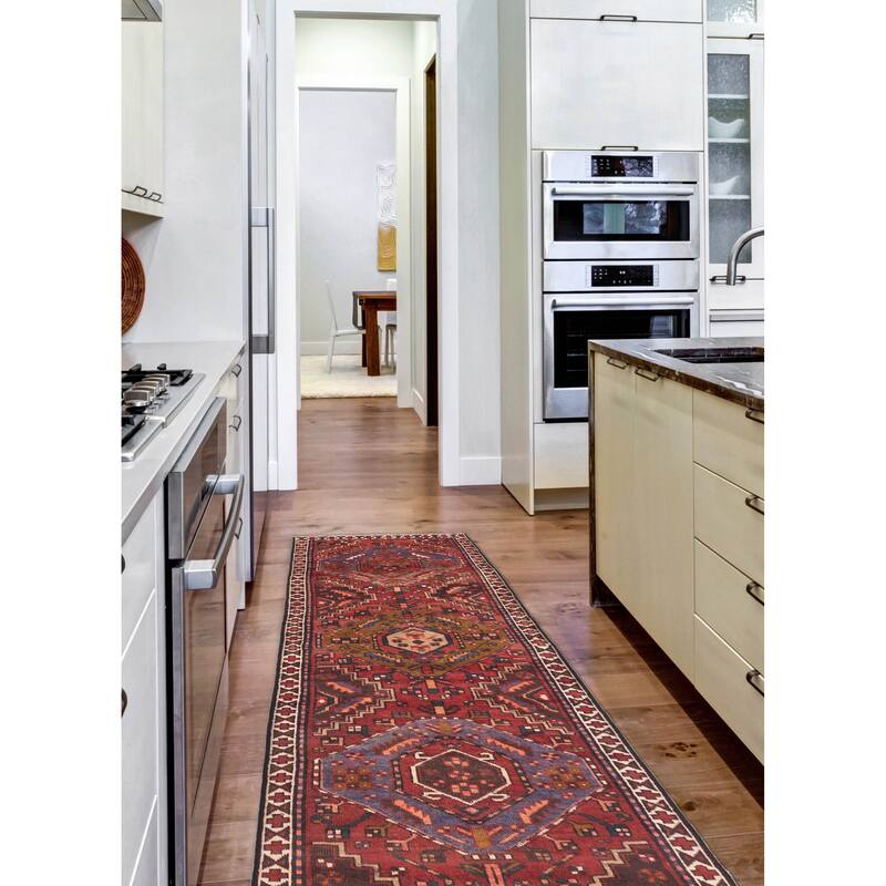 ECARPETGALLERY Hand-knotted Konya Anatolian Dark Red Wool Rug - 2'10 x 9'11