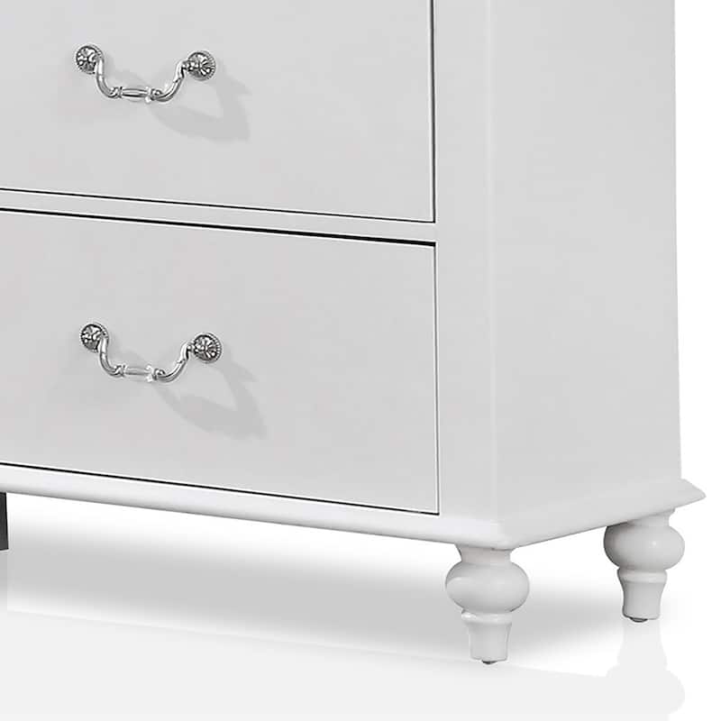 Furniture of America Marais Traditional 2-Piece White 7-Drawer Kids Dresser and Mirror Set