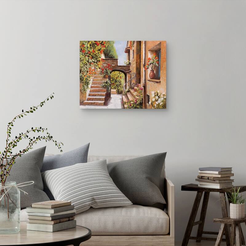 Stradina di Cagnes by Guido Borelli Canvas Art Print