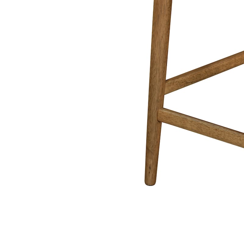 Christopher Knight Home - Arno Mid-Century Modern Upholstered Counter Stool with Rope Back and Solid Wood Frame Set - 21"W