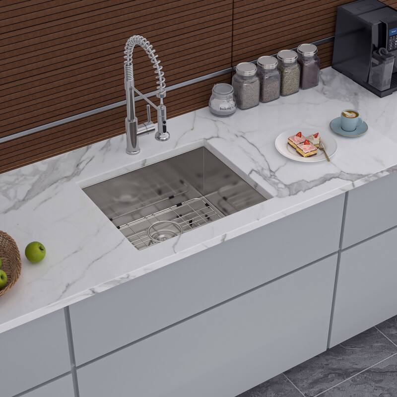 Undermount Single Bowl Stainless Steel Kitchen Sink - 21*18