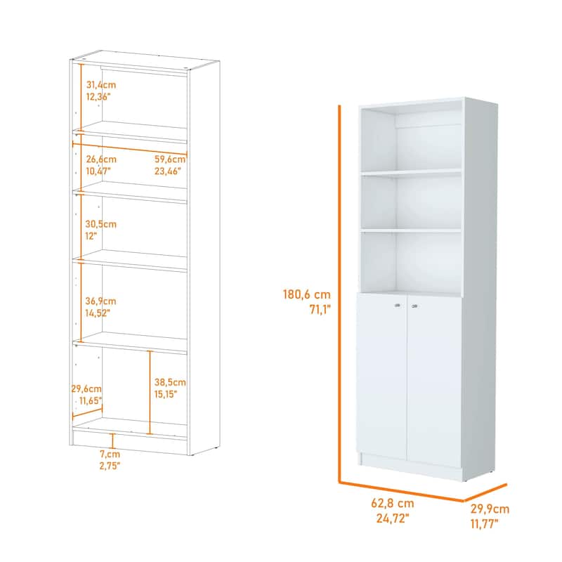 FM FURNITURE Sutton 2-Door Bookcase