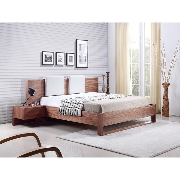 Bay Collection Walnut Veneer Queen Bed. Opens flyout.