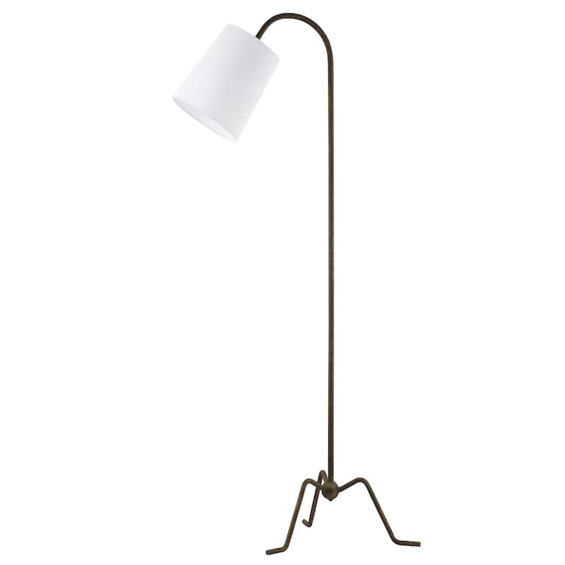 Tate 69" Floor Lamp with Fabric Shade - Brown