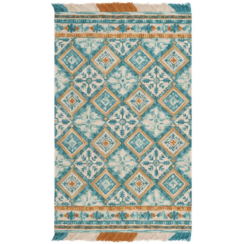 SAFAVIEH Handmade Blossom Kokoro Modern Floral Wool Rug