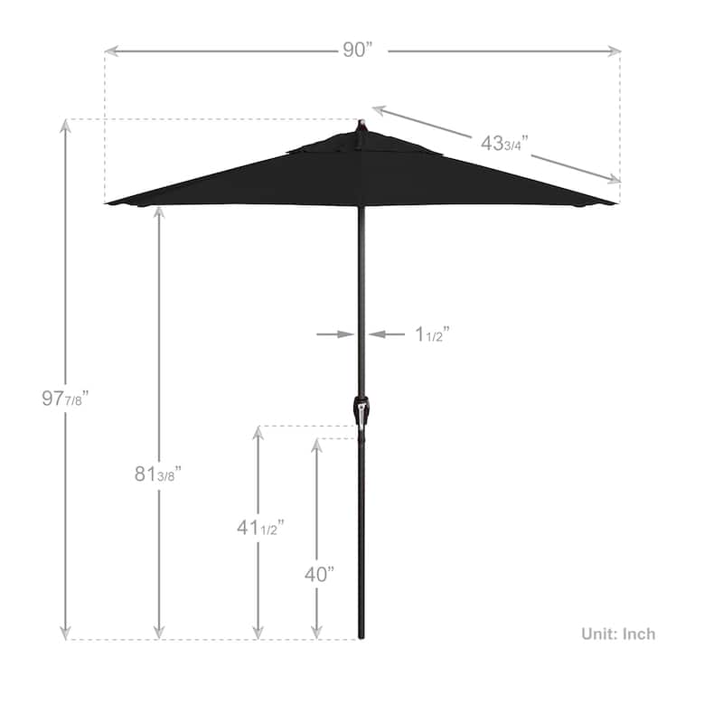 North Bend 7.5-foot Crank Lift Auto Tilt Sunbrella Fabric Patio Umbrella by Havenside Home