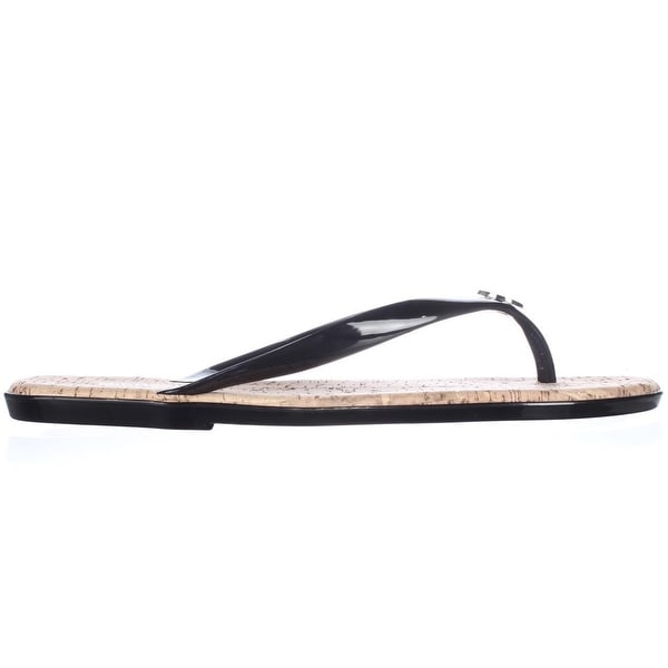 michael kors jet set jelly flip flops black