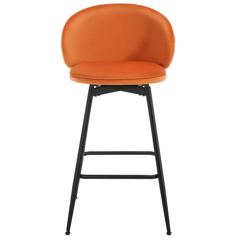 26"/30" Velvet Upholstered Swivel Counter/Bar Stools Set of 2/3
