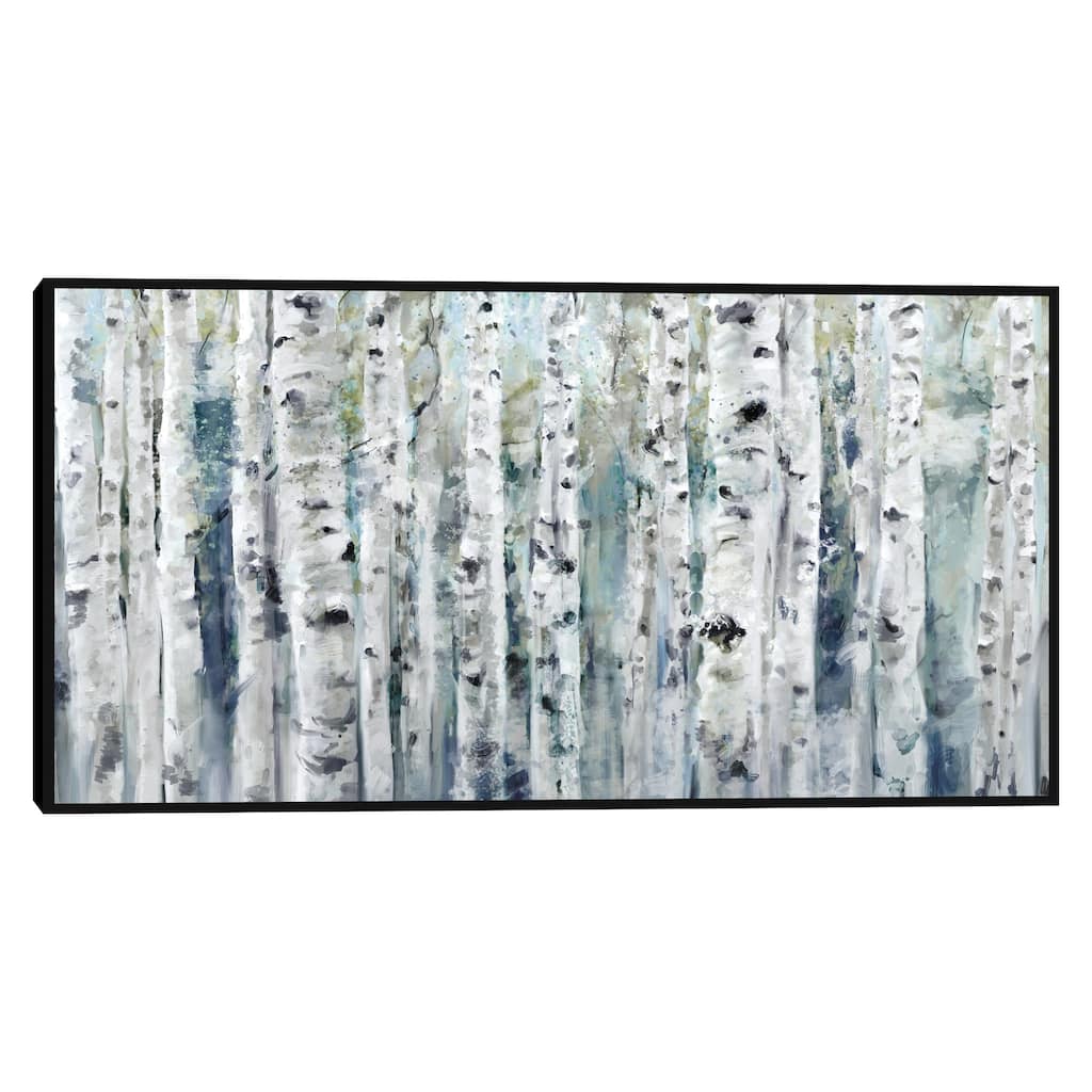Spring Birches Indigo By Studio Arts Canvas Art Print
