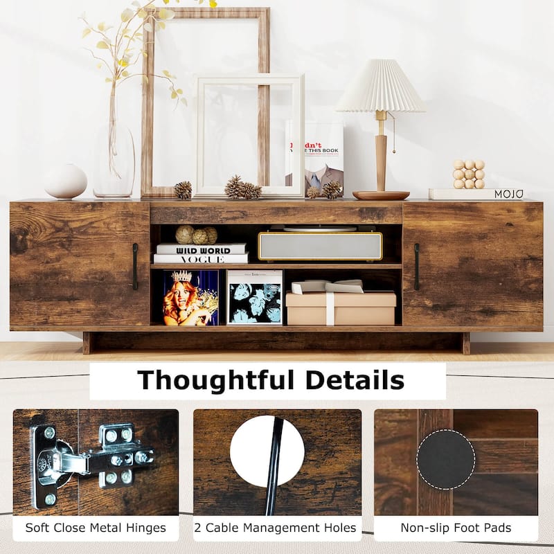 Costway TV Stand for 70" TVs Modern Entertain Center with Power Outlet - See Details