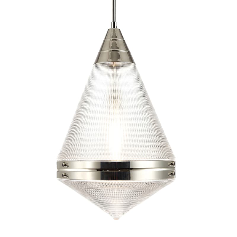 Maxim 10395 Hargreaves 1 Light 14" Wide Pendant - Polished Nickel