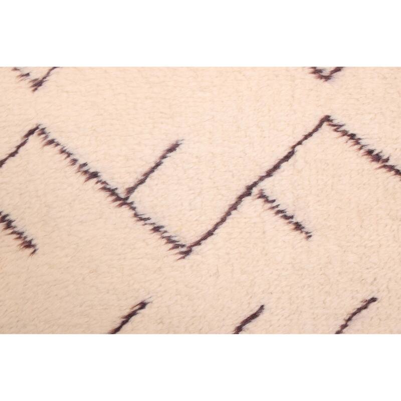 ECARPETGALLERY Hand-knotted Pak Finest Marrakesh Cream Wool Rug - 6'9 x 9'7