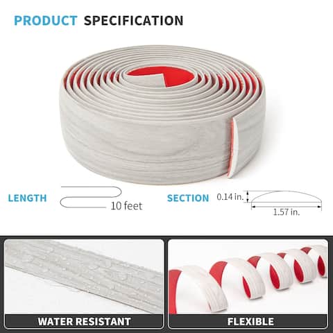 Art3d 10ft Self Adhesive Vinyl Floor Transition Strip,Laminate Floor Strip,Peel and Stick Trim Molding