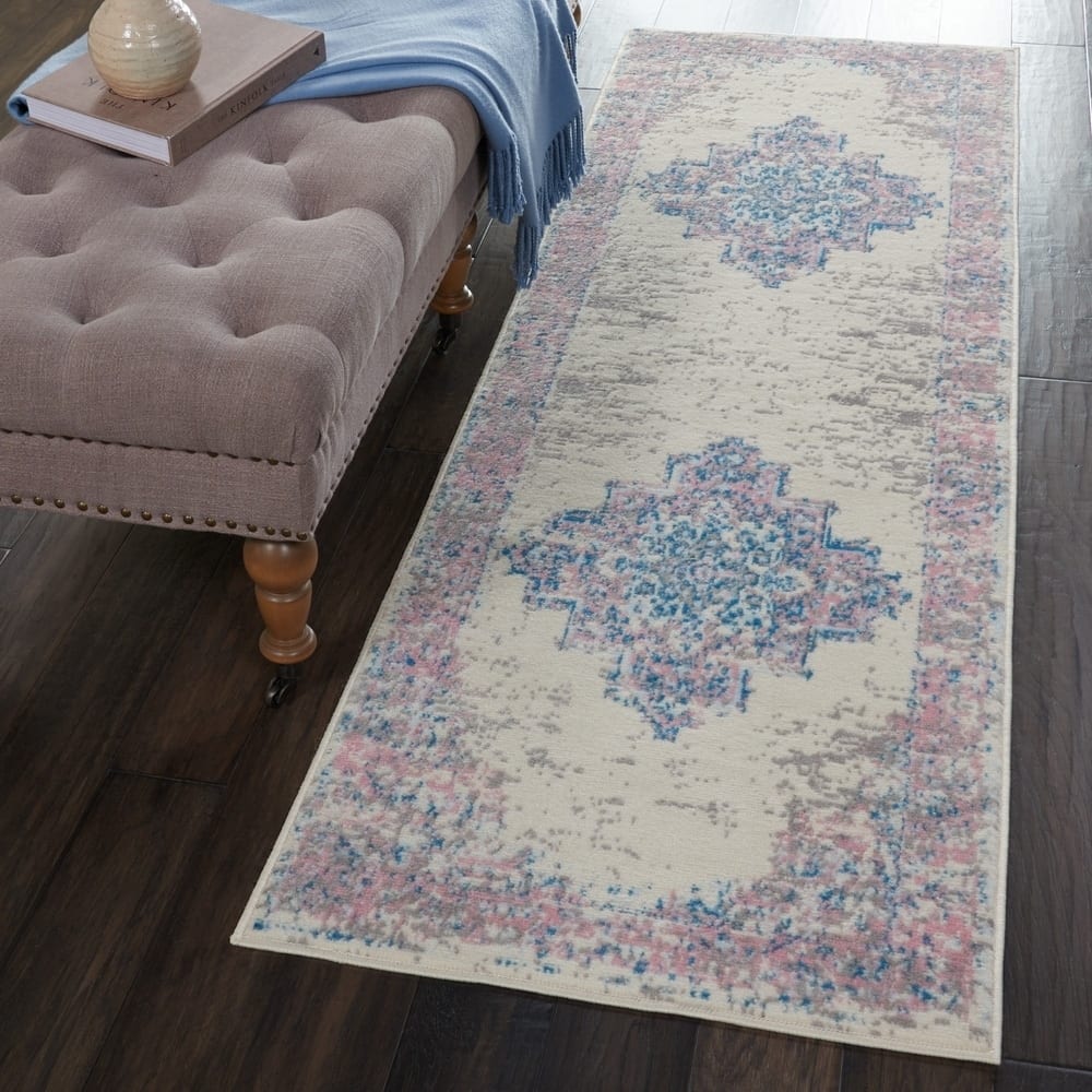 Nourison Grafix Distressed Vintage Medallion Area Rug