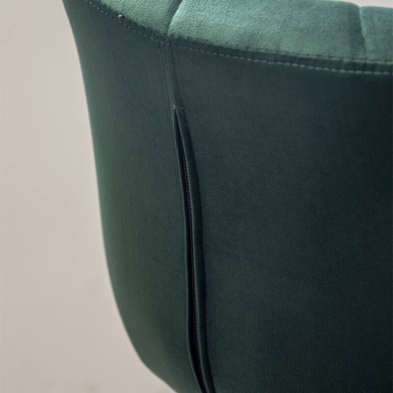 Upholstered Adjustable Swivel Barstools in Blue,Set of 2